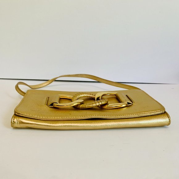 MICHAEL KORS GOLD CLUTCH BAG - Picture 7 of 14